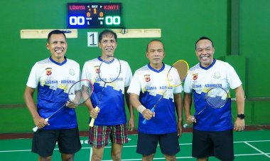 ‎*Kapolda Jabar dan Kajati Jabar Tanding Bulu Tangkis di Acara Farewell, Perkuat Sinergi Penegakan Hukum*  ‎